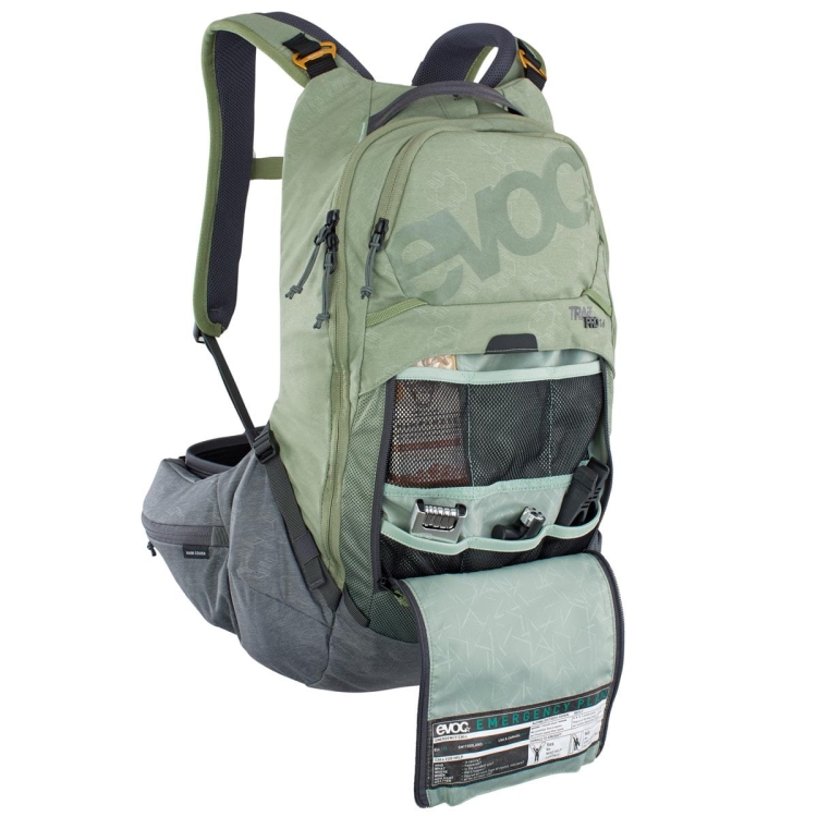 Plecak z ochraniaczem Evoc Trail PRO 16-Light Olive-Carbon Grey L/XL