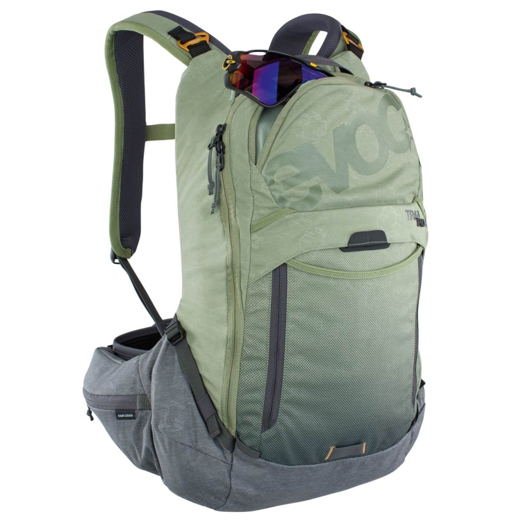Plecak z ochraniaczem Evoc Trail PRO 16-Light Olive-Carbon Grey L/XL
