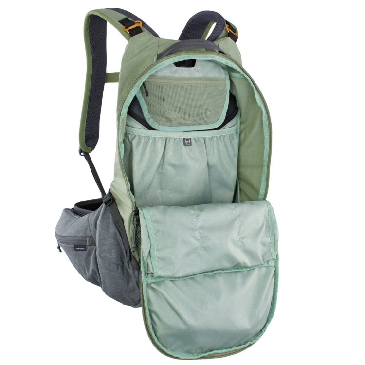 Plecak z ochraniaczem Evoc Trail PRO 16-Light Olive-Carbon Grey L/XL