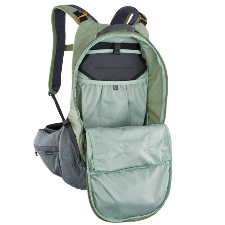Plecak z ochraniaczem Evoc Trail PRO 16-Light Olive-Carbon Grey L/XL