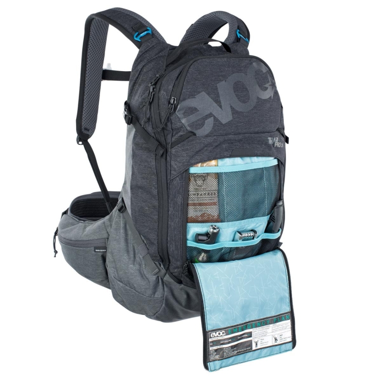 Plecak rowerowy z protektorem Evoc Trail PRO 26-Black-Carbon Grey S/M