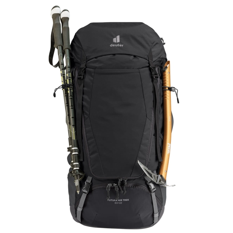 Pojemny plecak z wentylacją Deuter Futura Air Trek 60+10-Black-Graphite