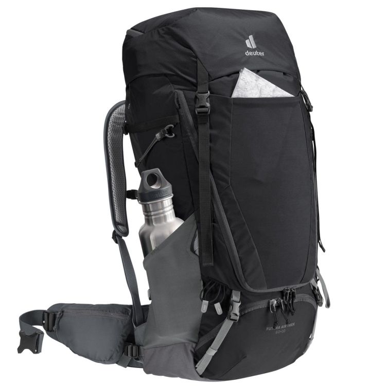 Pojemny plecak z wentylacją Deuter Futura Air Trek 60+10-Black-Graphite