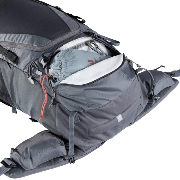 Pojemny plecak z wentylacją Deuter Futura Air Trek 60+10-Black-Graphite