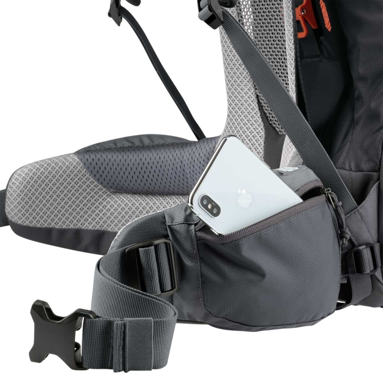 Pojemny plecak z wentylacją Deuter Futura Air Trek 60+10-Black-Graphite