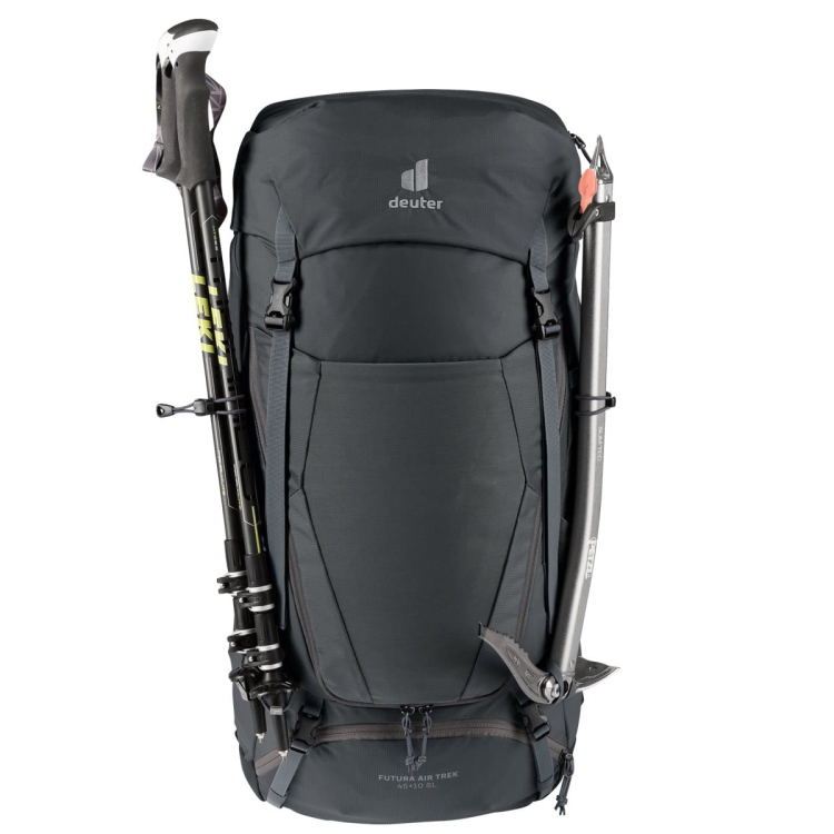 Damski plecak trekkingowy Deuter Futura Air Trek 45+10 SL-Black-Graphite