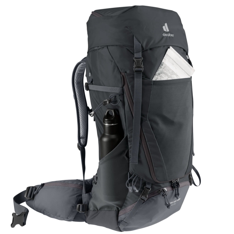 Damski plecak trekkingowy Deuter Futura Air Trek 45+10 SL-Black-Graphite