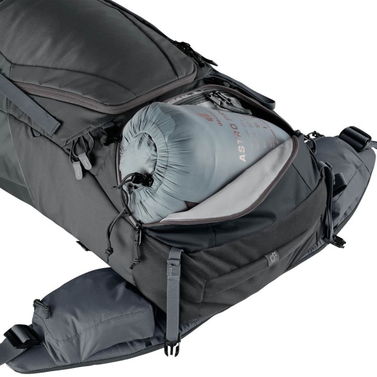 Damski plecak trekkingowy Deuter Futura Air Trek 45+10 SL-Black-Graphite