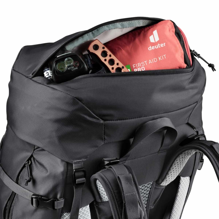 Damski plecak trekkingowy Deuter Futura Air Trek 45+10 SL-Black-Graphite