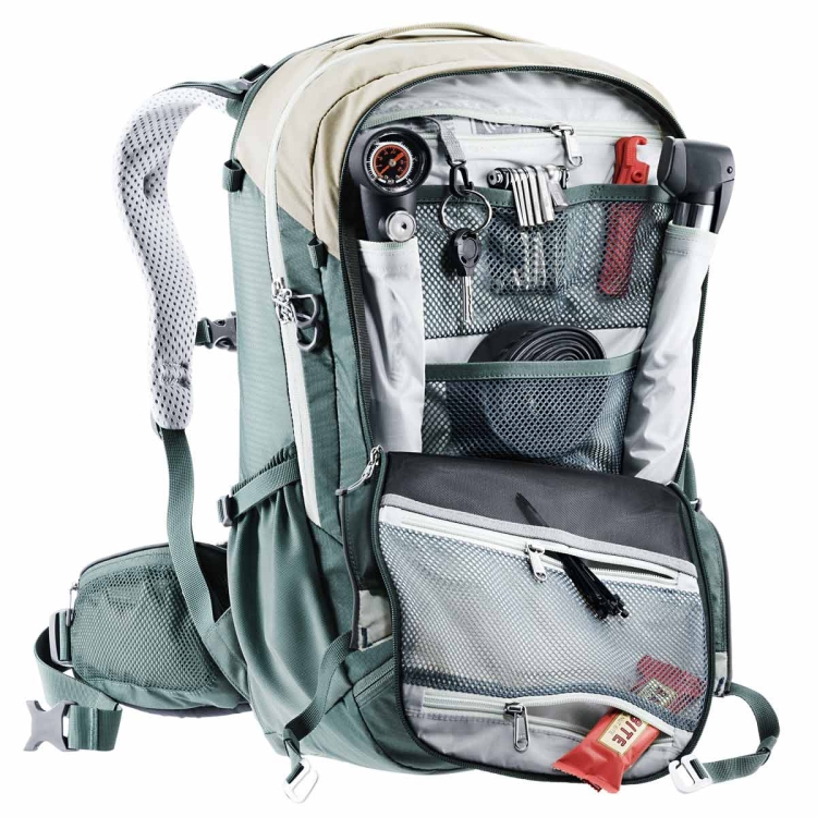 Damski plecak rowerowy Deuter Trans Alpine Pro 26 SL-Sand-Teal