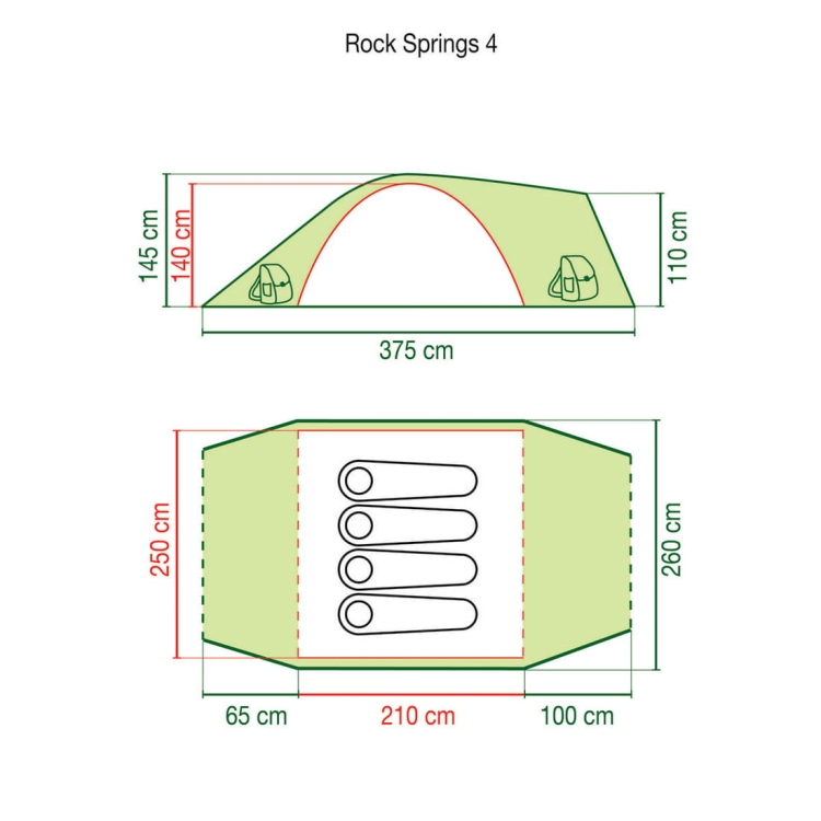 Czteroosobowy namiot Coleman Rock Springs 4