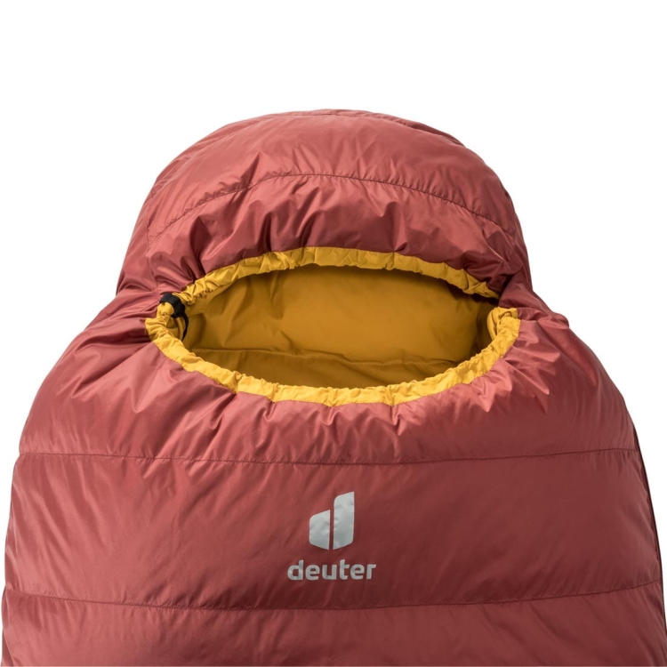 Puchowy śpiwór dla wysokich Deuter Astro 300 LONG - Redwood-Curry