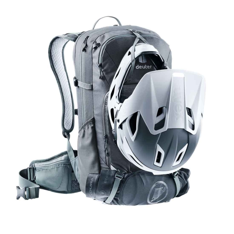 Plecak z protektorem dla wysokich Deuter Attack 22 EL Graphite - Shale