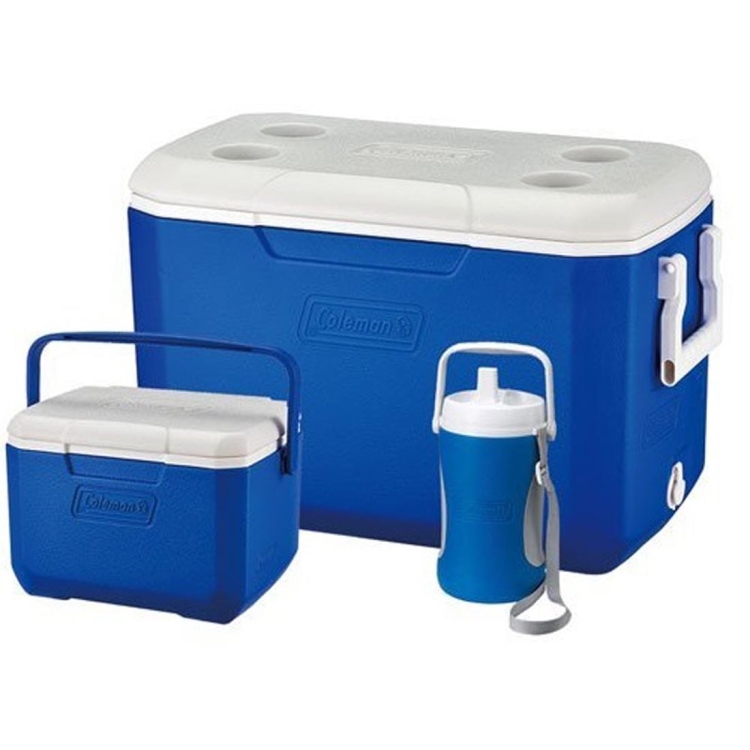 Zestaw chłodziarek Coleman 48QT + FlipLid 6 + 2L Performace jug