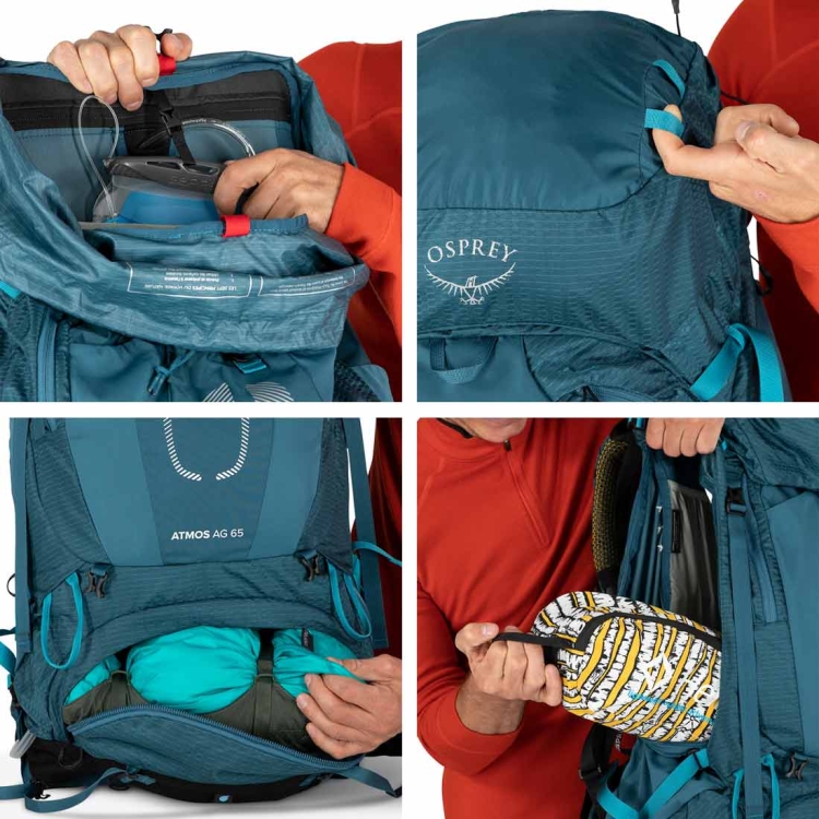 Męski plecak trekingowy Osprey Atmos AG 65 S/M - Black