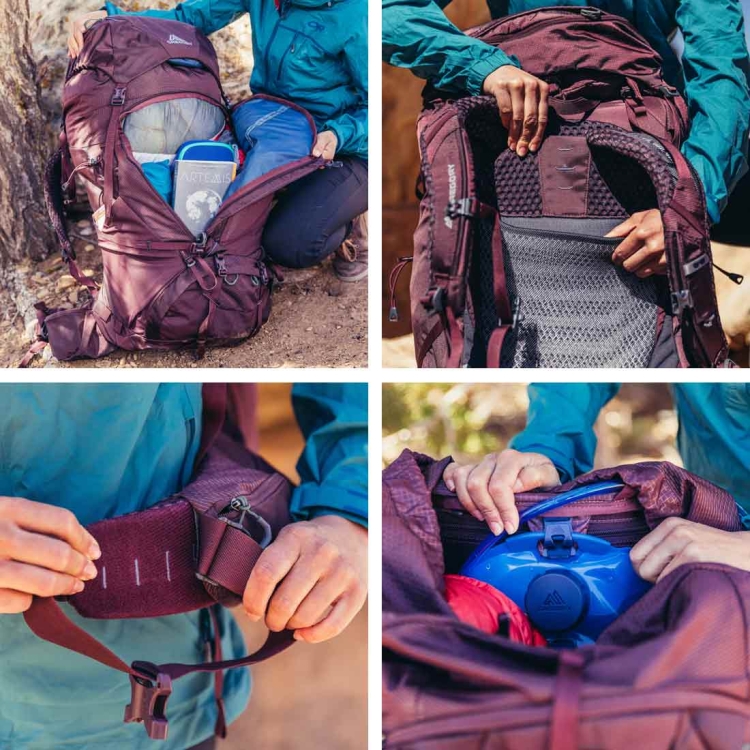 Pojemny plecak damski Gregory Deva 70 M - Glacial Blue