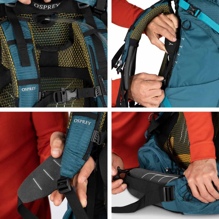 Męski plecak turystyczny Osprey Atmos AG 65 S/M - Mythical Green