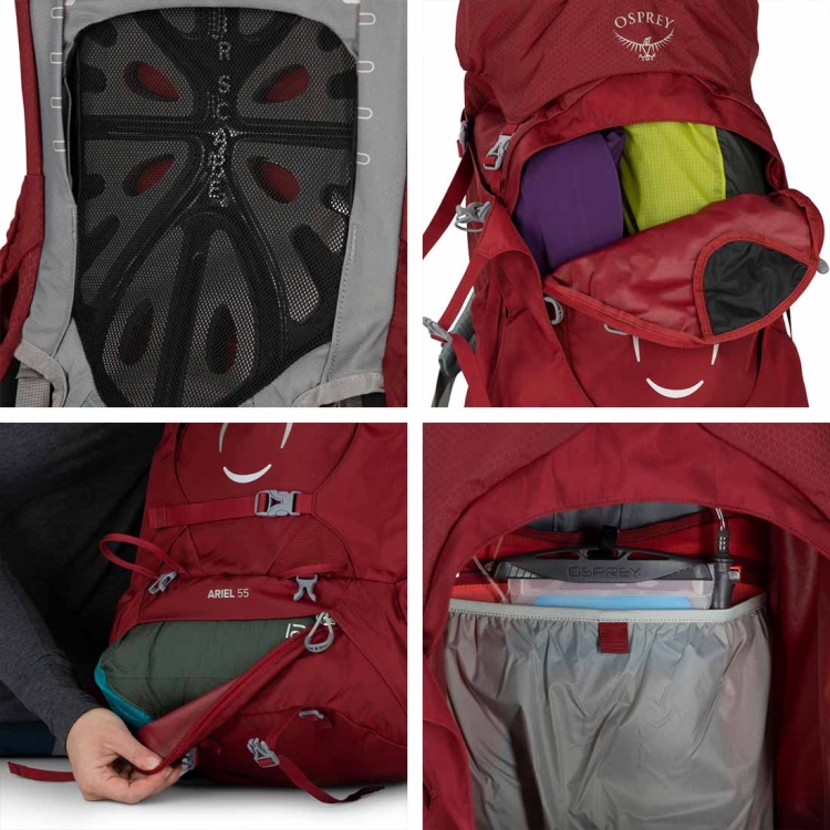 Damski plecak turystyczny Osprey Ariel 55 WM/L - Black