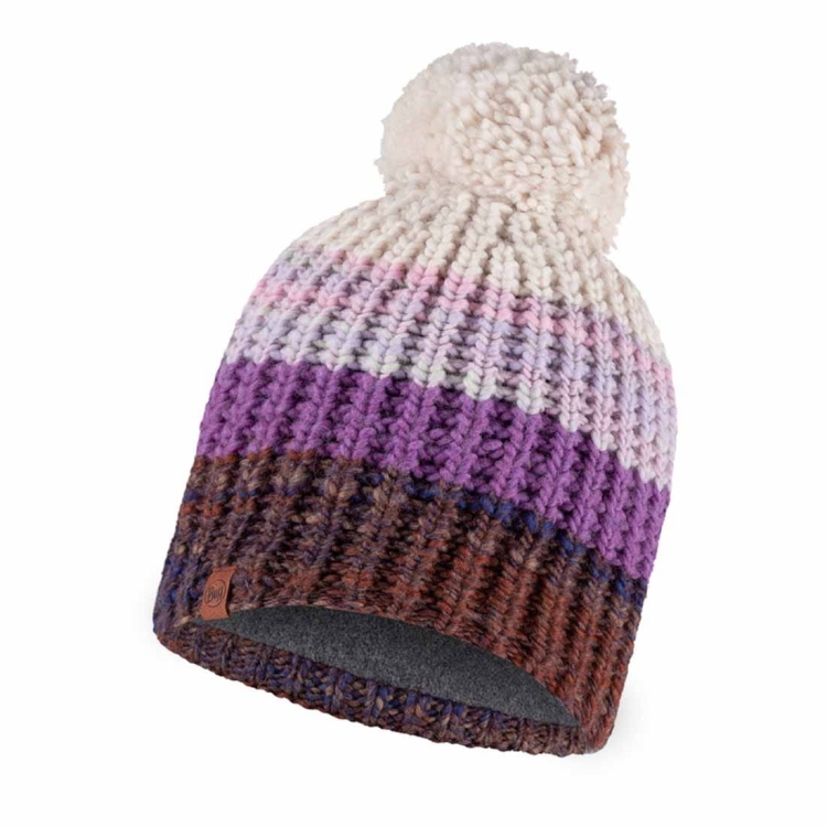 Czapka zimowa Buff KNITTED & FLEECE HAT ALINA - PURPLE