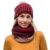 Czapka zimowa Buff KNITTED & FLEECE HAT ALINA - MAROON