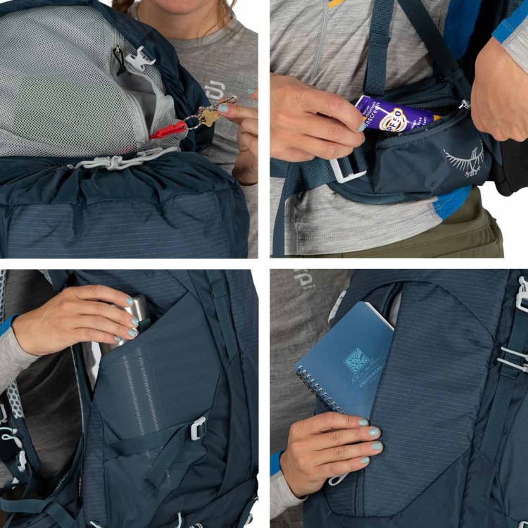 Damski plecak turystyczny Osprey Sirrus 44 - Tunnel Vision Grey