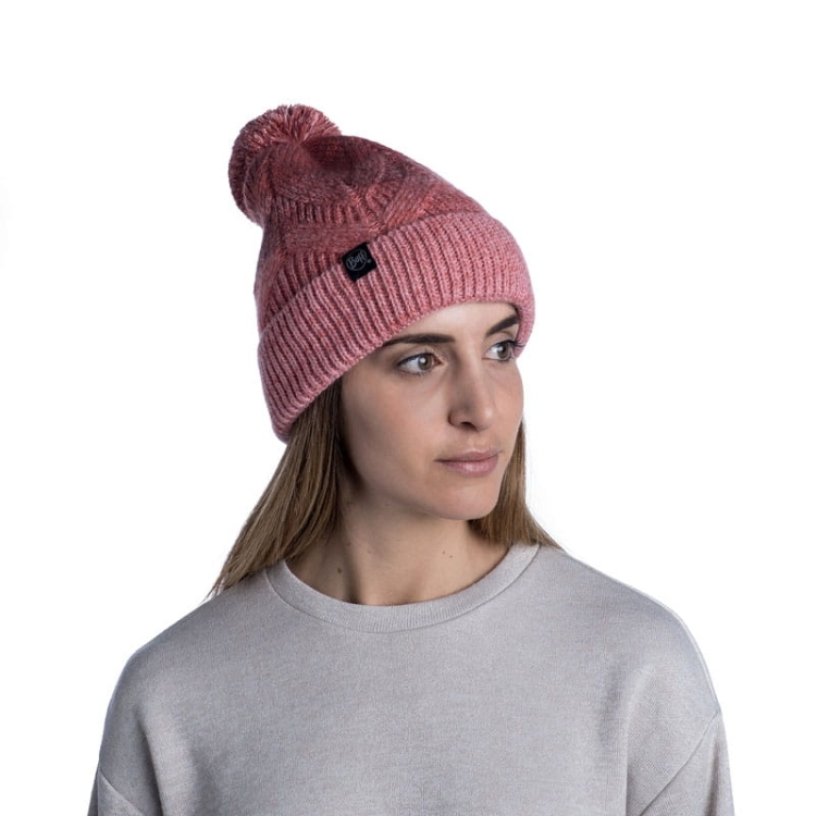 Czapka Buff KNITTED & FLEECE HAT MASHA - BLOSSOM