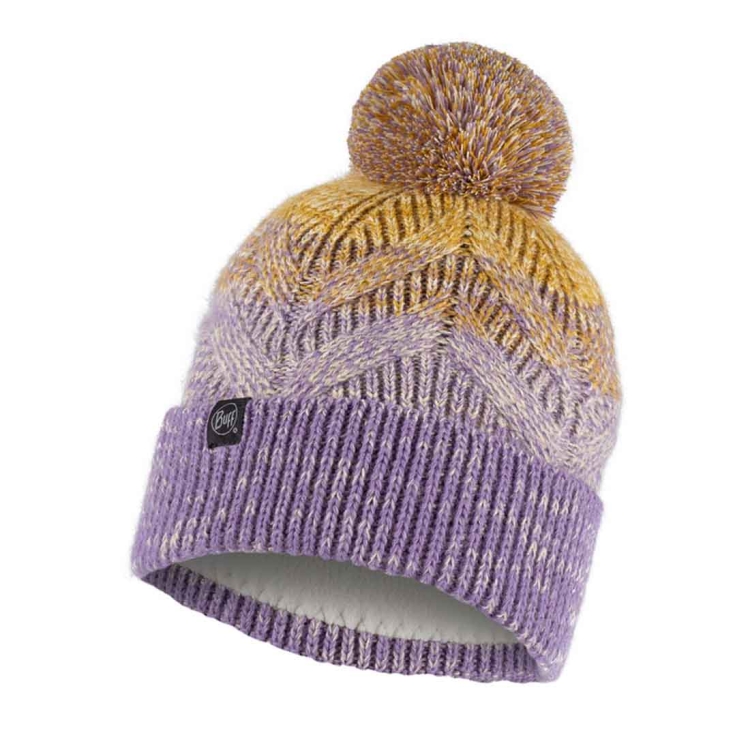 Czapka Buff KNITTED & FLEECE HAT MASHA - LAVENDER