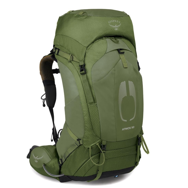Męski plecak dwukomorowy Osprey Atmos AG 50 S/M - Mythical Green