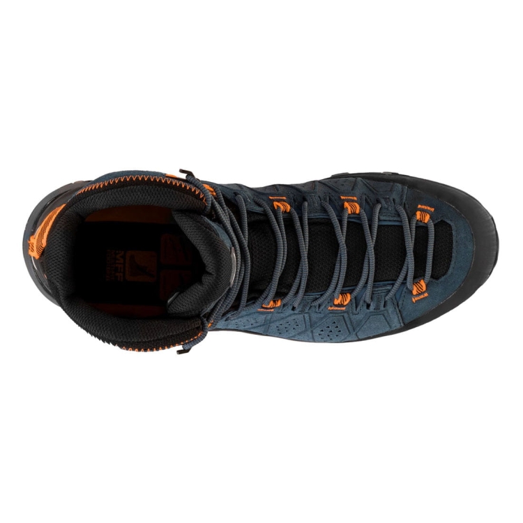 Męskie buty trekkingowe Salewa MS ALP Trainer 2 Mid GTX - Dark Denim/Fluo Orange