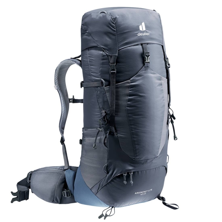 Dwukomorowy plecak turystyczny Deuter Aircontact Lite 40+10 - Black-Marine