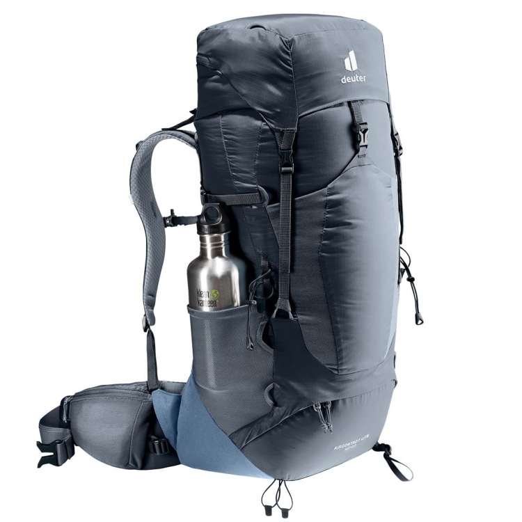 Dwukomorowy plecak turystyczny Deuter Aircontact Lite 40+10 - Black-Marine