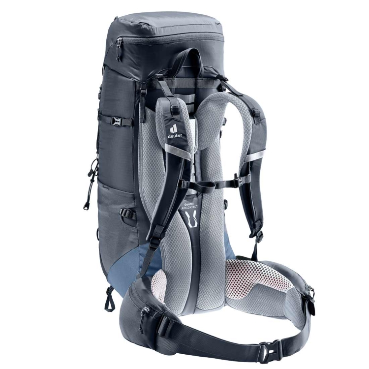 Dwukomorowy plecak turystyczny Deuter Aircontact Lite 40+10 - Black-Marine