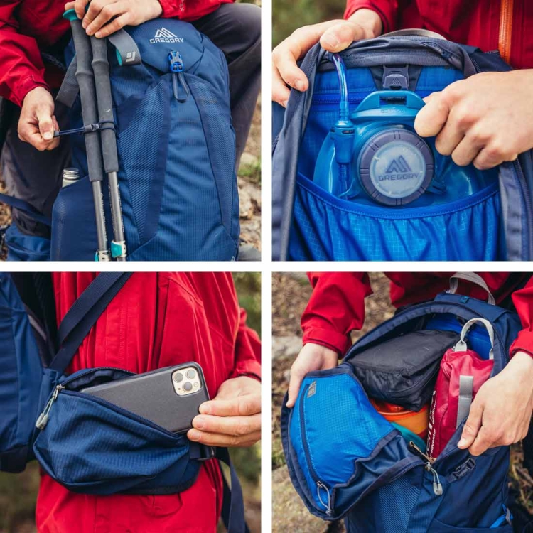 Męski plecak turystyczny Gregory Zulu 30 M/L - Halo Blue