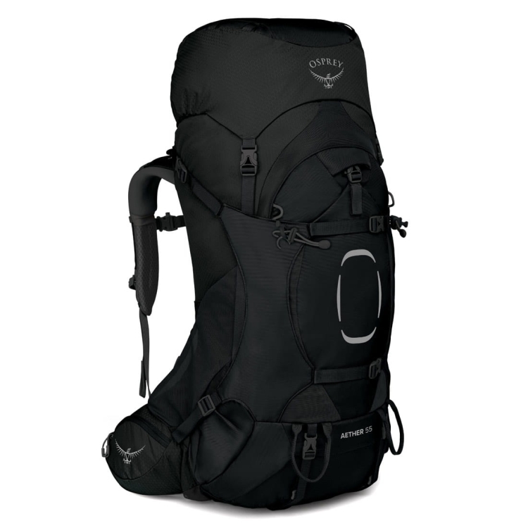 Turystyczny plecak męski Osprey Aether 55 S/M - Black