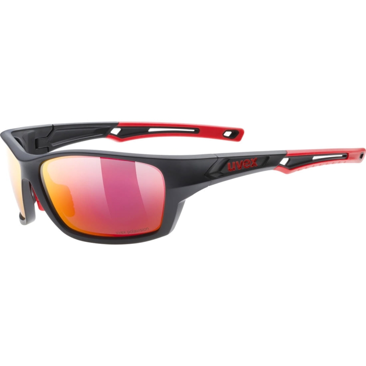kulary Uvex Sportstyle 232 P black/mat/red