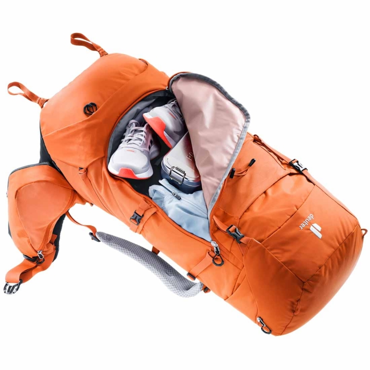 Damski plecak turystyczny Deuter Aircontact Core 55+10 SL - Paprika-Graphite