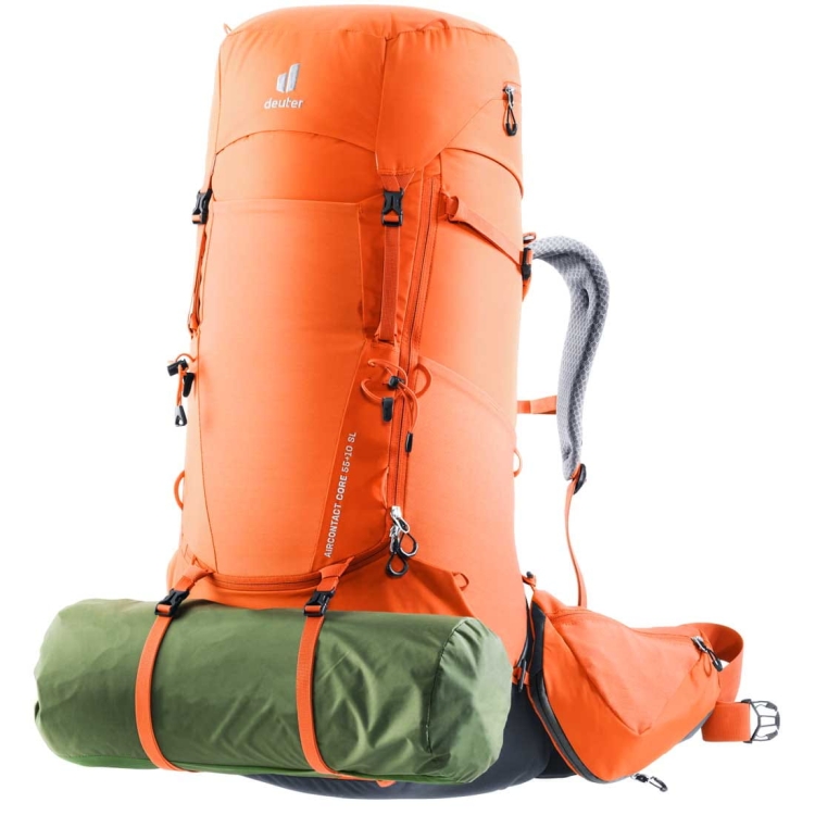 Damski plecak turystyczny Deuter Aircontact Core 55+10 SL - Paprika-Graphite