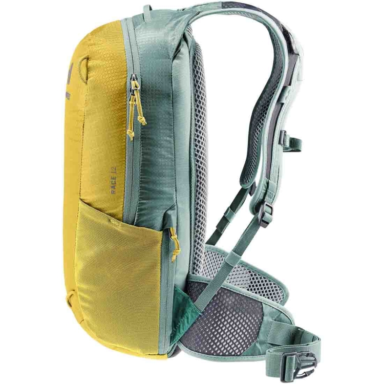 Lekki plecak rowerowy Deuter Race 12 - Turmeric-Ivy