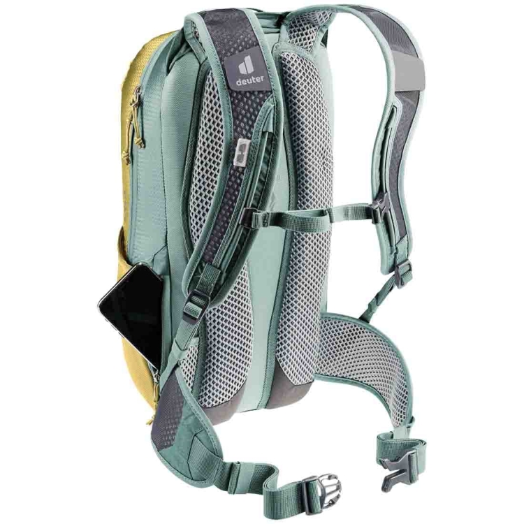 Lekki plecak rowerowy Deuter Race 12 - Turmeric-Ivy