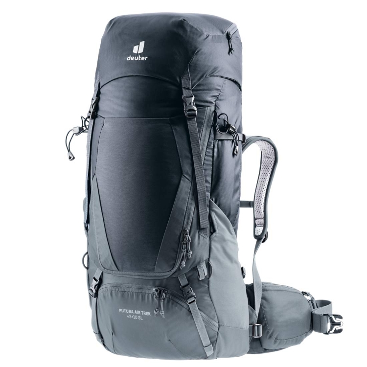 Damski plecak trekkingowy Deuter Futura Air Trek 45+10 SL-Black-Graphite