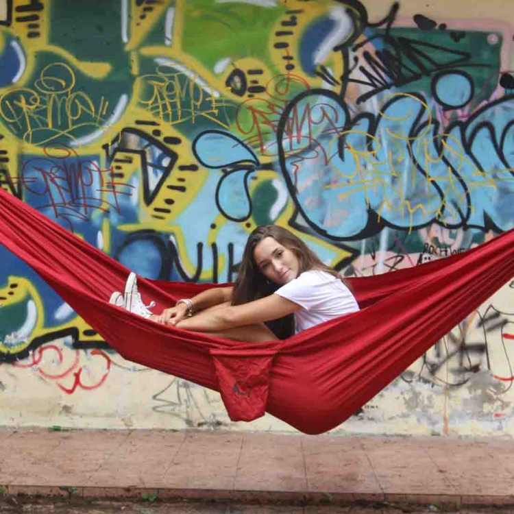 Hamak Ticket To The Moon Compact Hammock - Burgundy