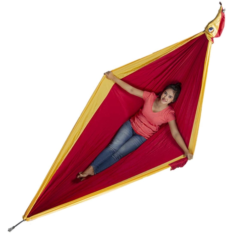 Hamak Ticket To The Moon Oryginal Hammock - Burgundy/Dark Yellow