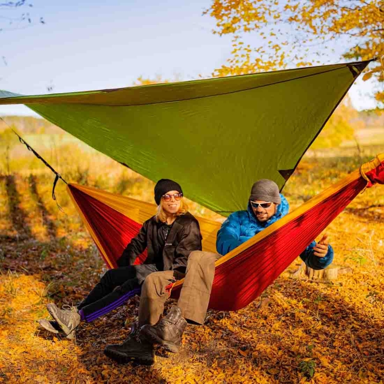 Hamak Ticket To The Moon Oryginal Hammock - Burgundy/Dark Yellow