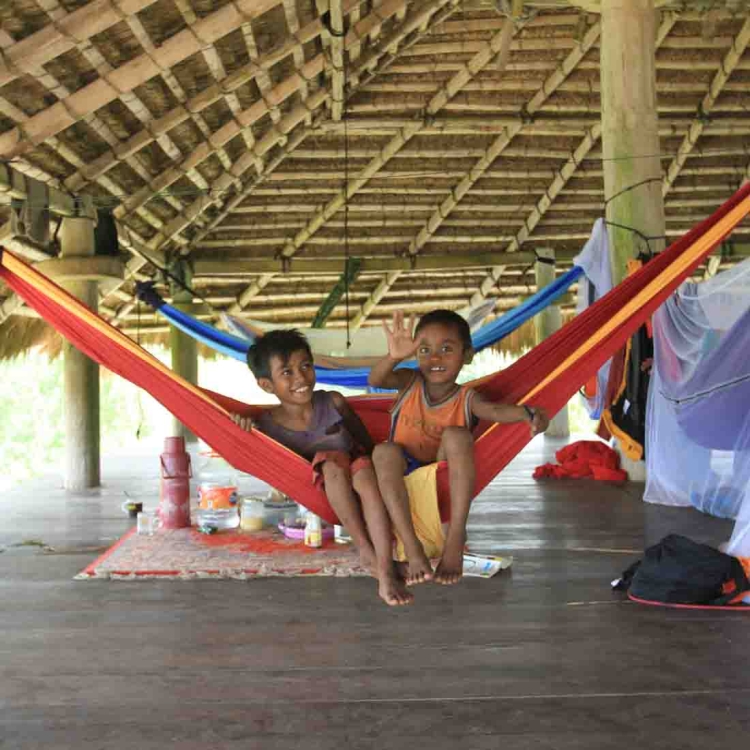 Hamak Ticket To The Moon Oryginal Hammock - Burgundy/Dark Yellow