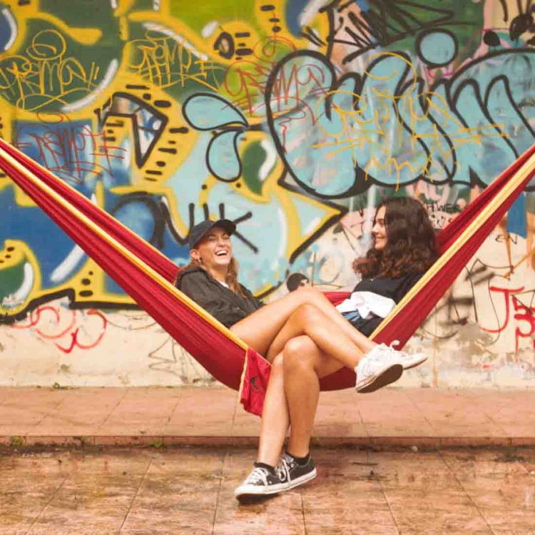 Hamak Ticket To The Moon Oryginal Hammock - Burgundy/Dark Yellow