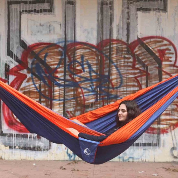 Hamak Ticket To The Moon Oryginal Hammock - Blue/Orange