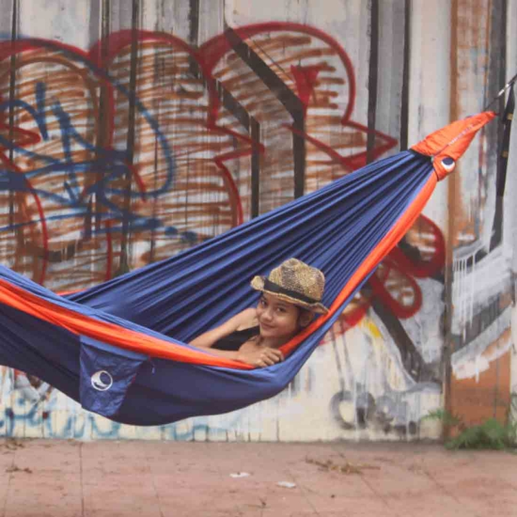 Hamak Ticket To The Moon Oryginal Hammock - Blue/Orange
