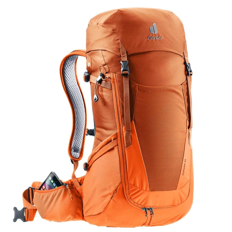 Turystyczny plecak z siatką Deuter Futura 26 - Chestnut-Mandarine
