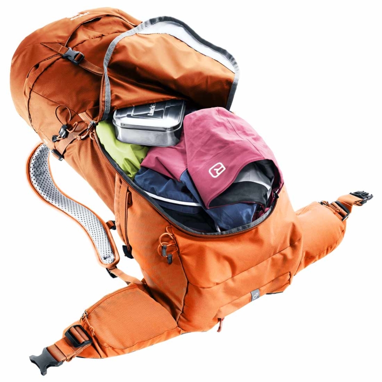 Turystyczny plecak z siatką Deuter Futura 26 - Chestnut-Mandarine