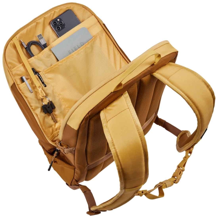 Dwukomorowy plecak miejski na laptopa Thule EnRoute 23L - Ochre/Golden